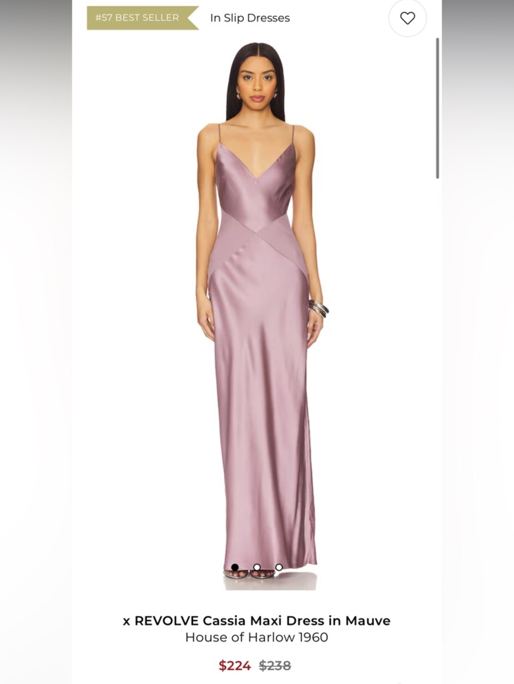 x REVOLVE Cassia Maxi Dress in Mauve